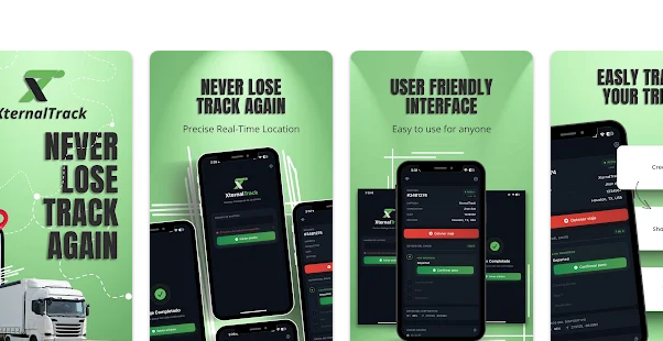 XternalTrack — pantallas reales de la app